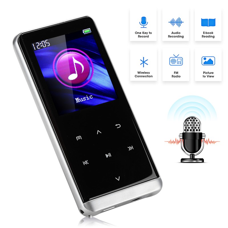 Bluetooth MP3 Player Mini MP4 Media FM Radio Recorder HIFI