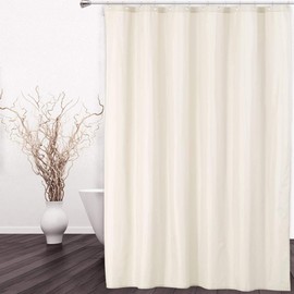 CAROMIO Hotel Quality 100% Waterproof Fabric Shower Curtain Liner with Magnets for Bathroom, 72x72 Inch, Ivory