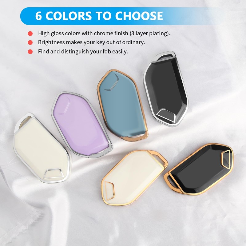 QBUC for Kia Key fob Cover,Soft TPU 360°Car Key Case