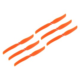 QUARKZMAN 6 Pieces 8060 RC Propeller Blades Prop 2 Vane 8" Diameter Plastic for RC Plane Quadcopter Prop Replacement, Orange with 9 Plastic Washers
