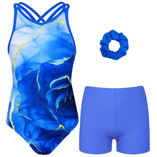 JOYSTREAM Gymnastics Leotards for Girls With Polyamide Shorts Sparkly Ballet