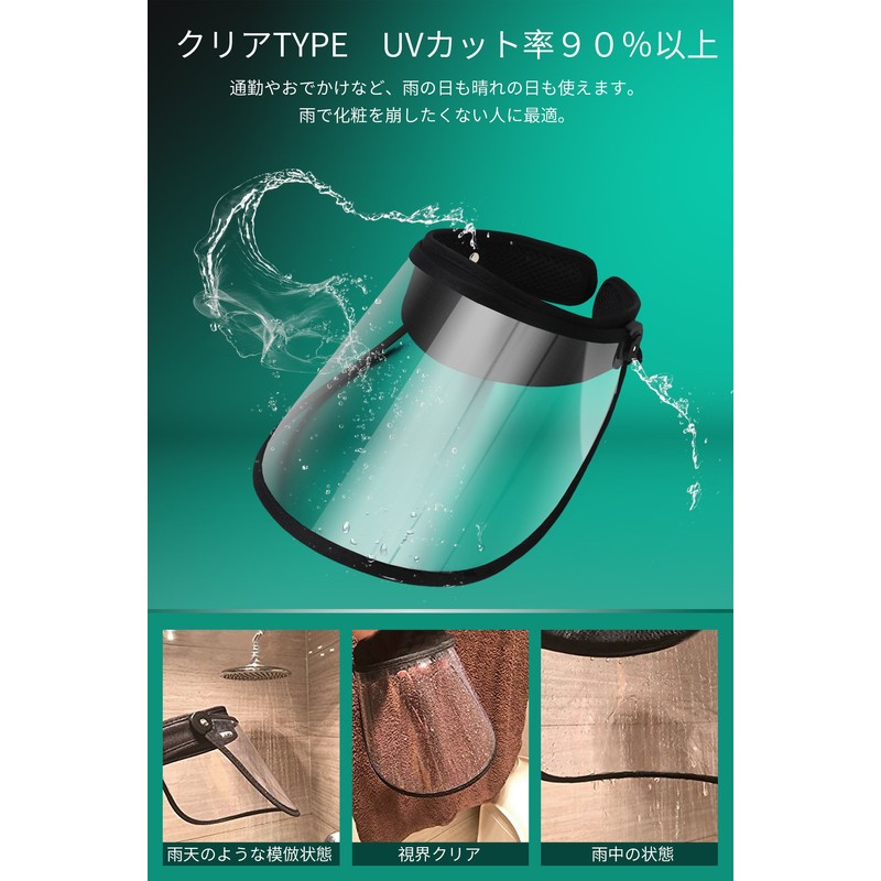 Figfly Rain Visor, UV Protection, 90% Rain Clear Visor, Eye