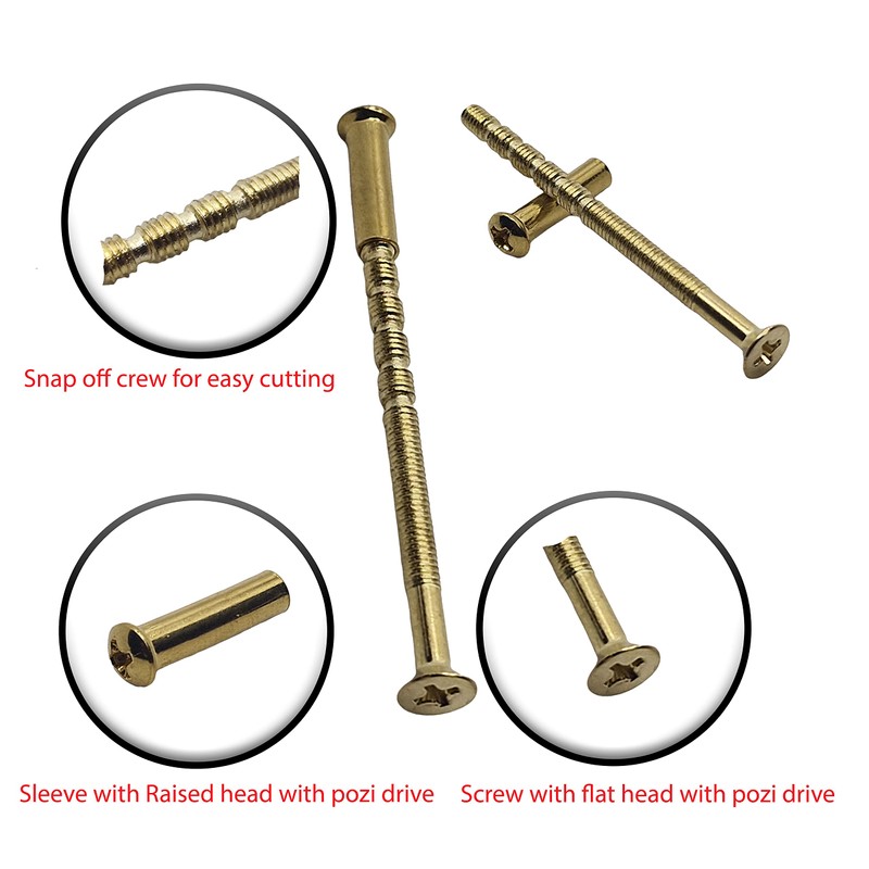 Universal Hardware 20 Pack M4 Door Handle Screws Brass with