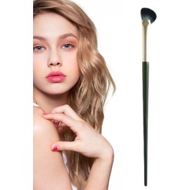 Cepillo para contorno de nariz, cepillo para contorno en ángulo, Pinceles de Contorno para Maquillaje en Forma de Medio Abanico, Herramientas de maquillaje, cerdas, brocha en ángulo, brocha resaltado