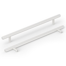 goldenwarm Pack of 15 Handles for Kitchen Cupboards Cabinet Handles White Furniture Handles White Door Handles Kitchen Cabinet Handles Stainless Steel Kitchen Handles 160 mm Hole Spacing Door Handles