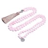 Hovaete 108 Mala Prayer Beads Necklace Natural Stones Meditation Yoga Jewery 108 Hand Knotted Japa Mala Beaded Long Tassel Necklace with Tree of Life Pendant for Men and Women, suit, Stone, No