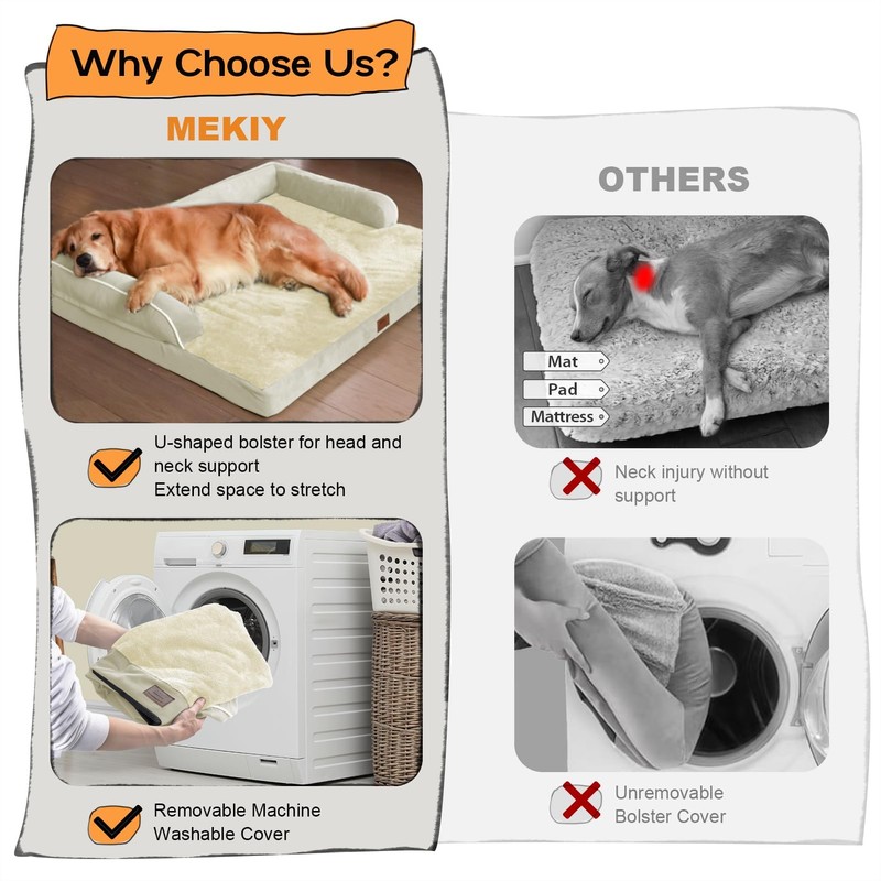 Extra Large Dog Bed-Orthopedic Waterproof XL Dog Bed for XLarge