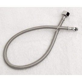 Pack of 2 Monobloc Flexible Tap Connector Tails M10 x 600mm 1/2 BSP Compression Braided Hose by eShoppables