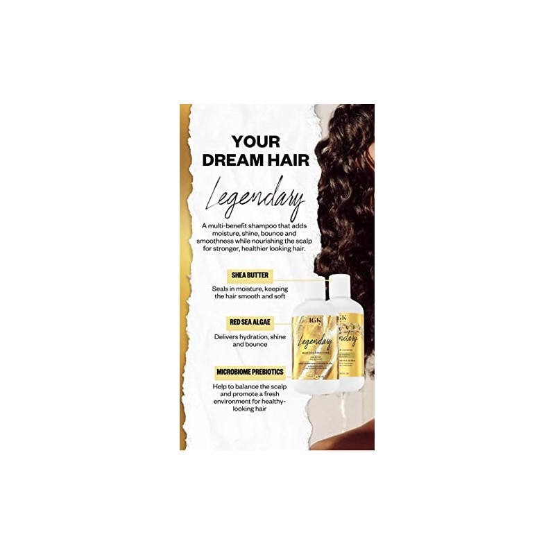 IGK LEGENDARY Dream Hair Shampoo | Saludable + Hidratado +