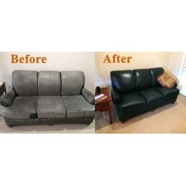 Leather Max Large 8 Ounce Jar Leather and Vinyl Repair Kit - Refinish Your Furniture, Jacket, Sofa or Car Seat, Super Easy Instructions, Restore Any Material, Bonded, Pleather, Genuine (Dark Grey)