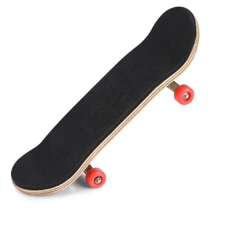 Milltrip Wooden Finger Skateboards, 1Pc Maple Wooden Alloy Fingerboard Finger