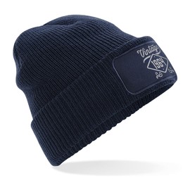 D Design Invent Print! 60th Birthday Hat Gift for Men Vintage Beanie Keepsake 60 Present Gift Idea (Navy)