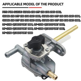 JSMANCAVE 44300-05G01 Fuel Vavle Petcock Shut Off Gas Tank Switch Fits For Suzuki Ozark 250 LTF 250 2x4 2WD LT-Z250 Quadsport 2002 2003 2004 2005 2006 2007 2008
