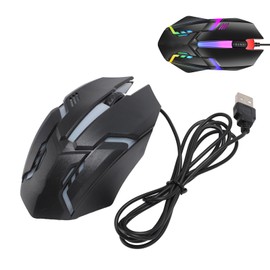 ciciglow Wired Gaming Mouse, 3 Buttons Ergonomic RGB Gaming Mice, 1000 DPI Wired USB Gaming Mouse for Office PC Laptop
