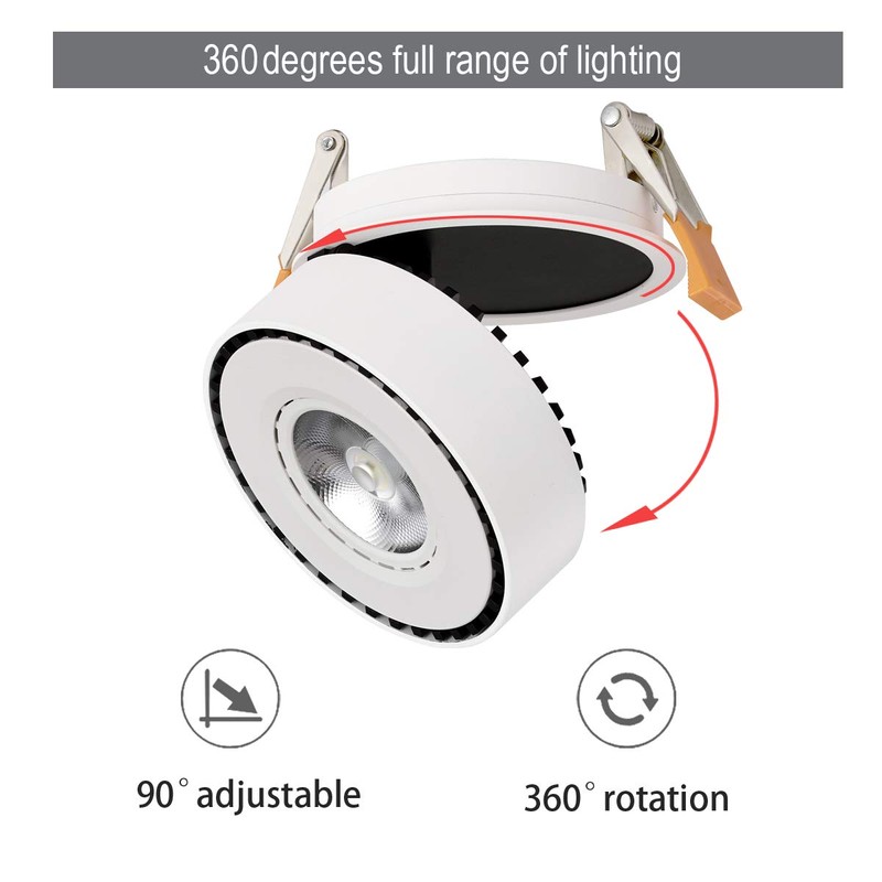 Dr.lazy Indoor 12W LED Recessed Ceiling Spotlights, Ceiling Spots, recessed