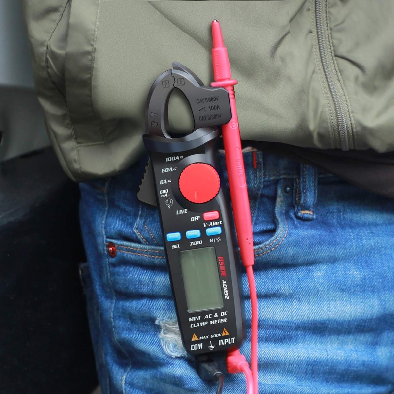 BSIDE DC Current Clamp Meter 6000 Counts Digital Multimeter Amp
