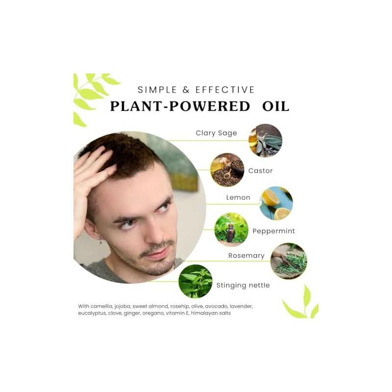 Clearly Gain Aceite Crecimiento Cabello Tratamiento Cuero Cabelludo Hombres Mujeres