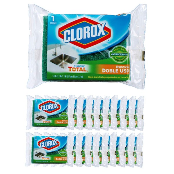Clorox - Clorox Total Fibra y Esponja Doble Uso, 18