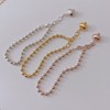 Silver 92518k Volume Plump Heart Love Ball Silver Bracelet Silver