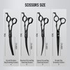 Purple Dragon Dog Grooming Scissors Set - Curved Chunkers, Straight,