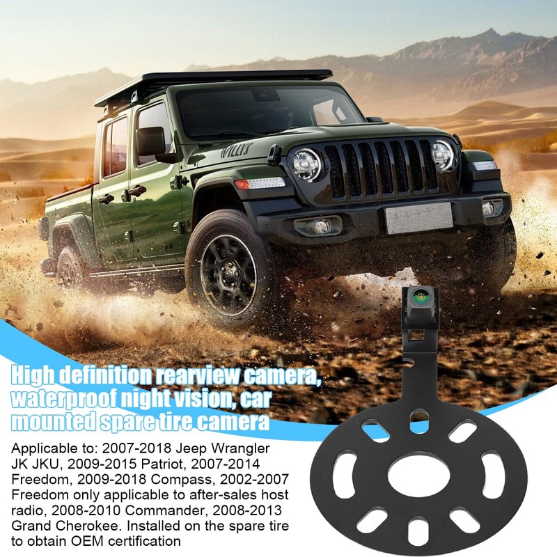 HZEL Car Spare Tire Backup Camera, Waterproof Auto Rear View