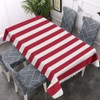 Walmsco Tablecloth Red White Striped Decor For Dining Room Kitchen
