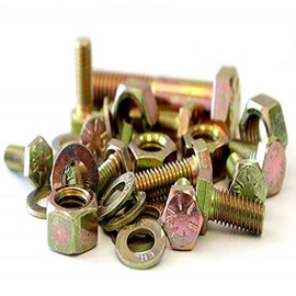 M&M Fasteners 1,250 Piece Grade 8 Coarse Thread Nut Bolt Hex Bolt & Washer Assortment Kit