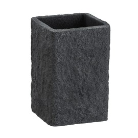 Wenko Portaspazzolino Villata grigio per spazzolino da denti e dentifricio, Poliresina, 7.5 x 11 x 7.5 cm