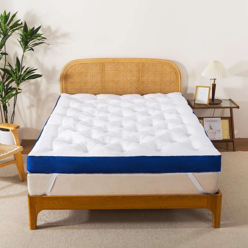 WhatsBedding 5 Inch Memory Foam Mattress Topper Queen for Back