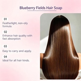 Blueberry Fields Shampoo & Conditioner Bar Set, Solid Hair Wash Bundle