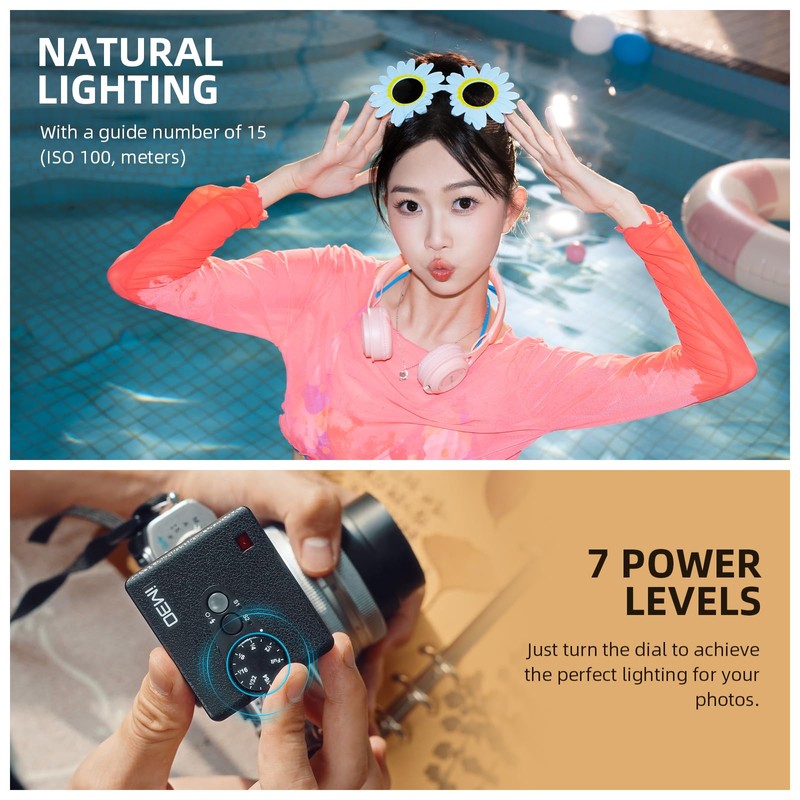 GODOX iM30 Mini Camera Flash Speedlite, GN15 CCT 6500K±200K Color