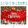 CYLYH 7X5FT Red Christmas Backdrop Merry Christmas Photography Background Xmas