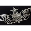 Engraved Senior Army Aviator Wings Car Tag Black & Silver