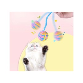 CA&T Cat Toys Ball 7 Pack Woolen Yarn Balls w/ Jingle Bell Inside Interactive String