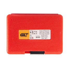 GLT Juego De Machuelos Npt 1/8 + 1/4 + 3/8 + 1/2 + 3/4 Para Tubo Para Tubo Galvanizado,Cobre, Crear o Reparar Rosca