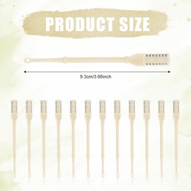 12pcs 2 in 1 Nasal Hair Cutter, 360 Rotating Nose Hair Trimmer for Men Women Double Sided Nose Hair Cleaner with Ear Picker Portable Manual Nostril Hair Removal Tool (White)