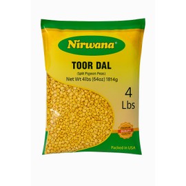 Split Pigeon Peas (Toor Dal) – Premium Dry Yellow Lentils for Curries, Soups & Everyday Cooking 64 oz
