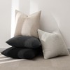 MIULEE Neutral Cream/Grey Decorative Pillow Covers 18x18 Inch Set of