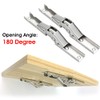 CODIRATO 4 Pieces Shelf Hinge Stainless Steel Folding Hinge Hidden