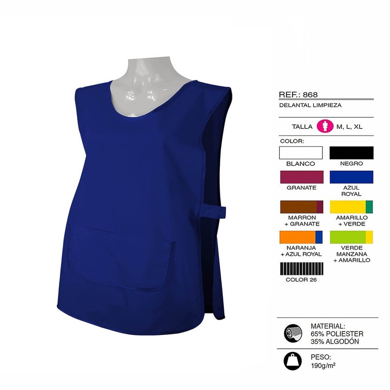 MISEMIYA Unisex Canopy Kitchen MZ-631, Apron Cleaning 868-2 White