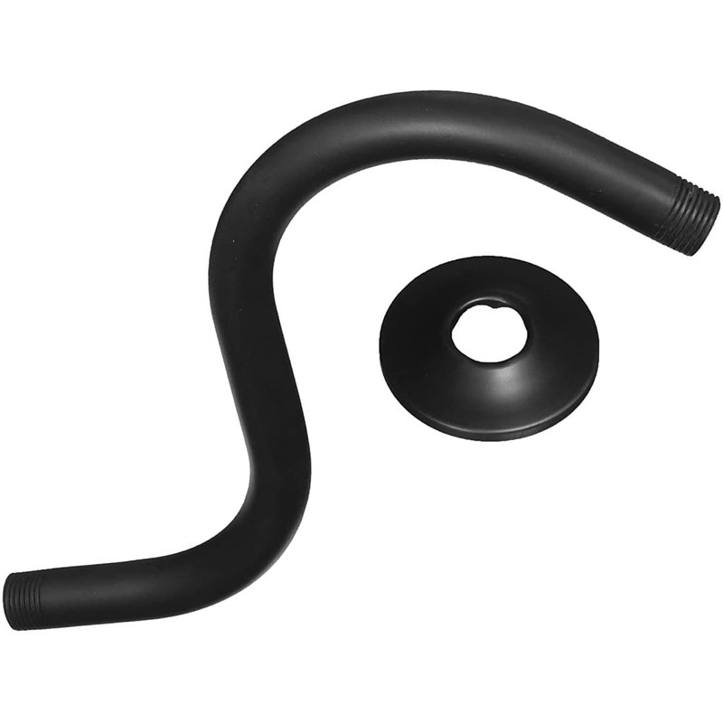 Westbrass 1/2" IPS x 8" S-Shaped Shower Arm and Flange,