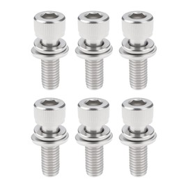 Briny River 6pcs Exhaust Manifold Bolts Replacement Part 7517322 7518984 Compatible with Polaris RZR XP 1000 2014-2018