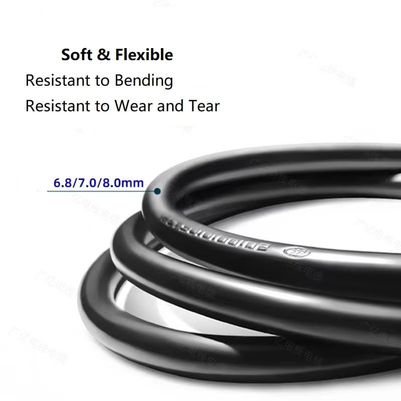 Goffeu 3-Prong AC Power Cord for Computers, TVs, Monitors, etc.