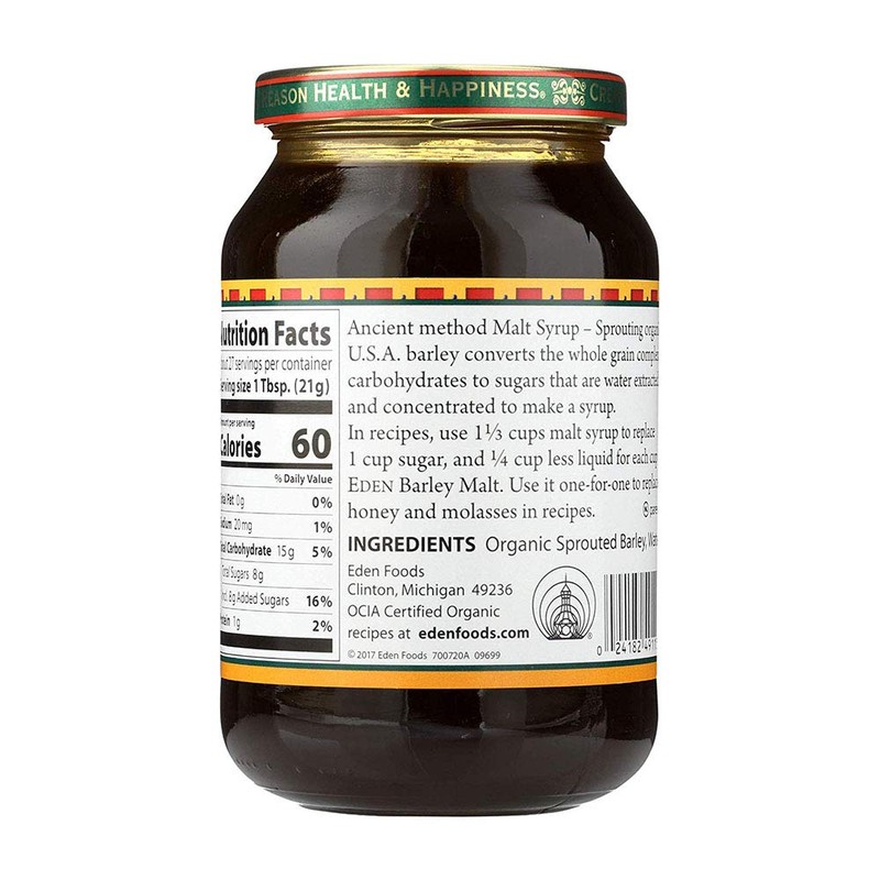 Eden Foods Organic Barley Malt Syrup - 1.4 lbs -