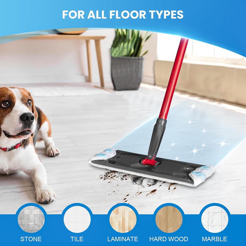 4 Pack Microfiber Mop Pad for O-Cedar H2prO Flat Mop