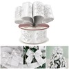 AIMUDI White Christmas Velvet Ribbon Wired 2.5 Inch Silver Glitter