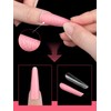 EBANKU 120PCS Clear Coffin Dual Nail System Form Mold 3D