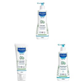 Mustela, Hydra Bebé Loción Hidratante Corporal con Aguacate Orgánico para cuerpo de Bebés y niños,500 ml + Crema Facial Hidratante para Piel Normal, 4