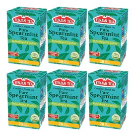 Fenjan Pure Spearmint Tea, Refreshing & Cooling, 20 Tea Bags | 6 Pack | 120 Tea Bags in Total