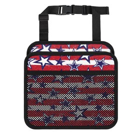 ADTASU Car Seat Back Organizer, USA Flag Star Car Seat Storage Bag, Foldable Hanging Car Seat Organizer Backseat Multi-Pocket, Hanging Storage Car Back Seat Organizer for All Kinds Car